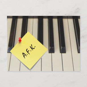 Piano A.F.K. (weg von der Tastatur) Postkarte