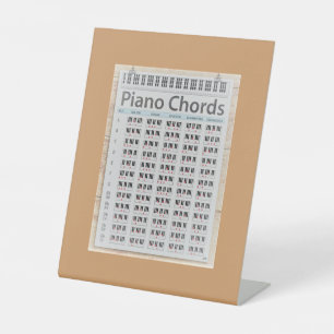Piano-Akkorde Sockelschild