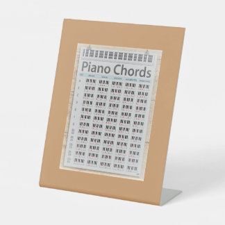 Piano-Akkorde Sockelschild