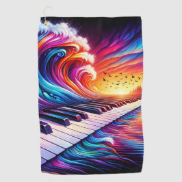 Piano Art Golfhandtuch
