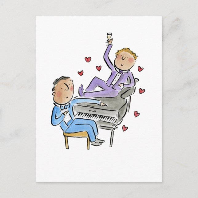 Piano Boys Postkarte (Vorderseite)