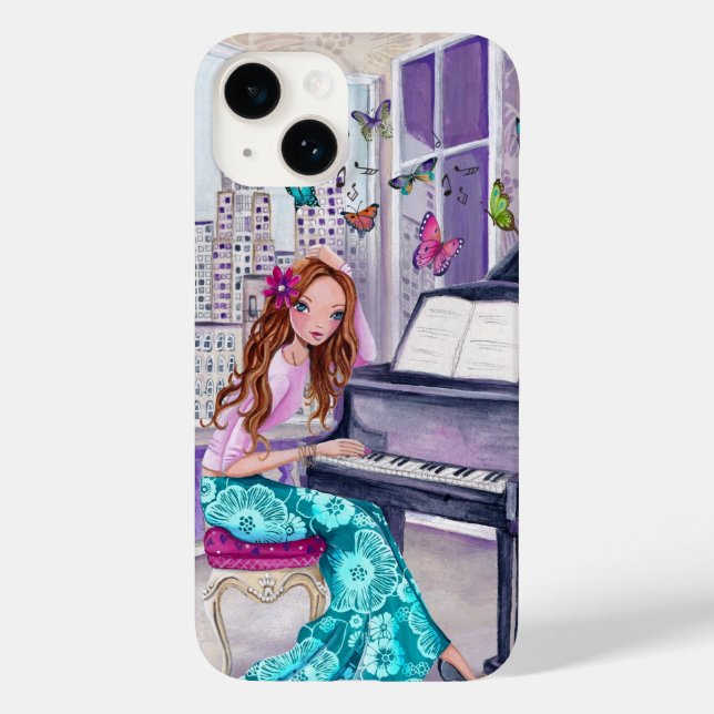 Piano Butterfly Music | coque Iphone 6 (Verso)
