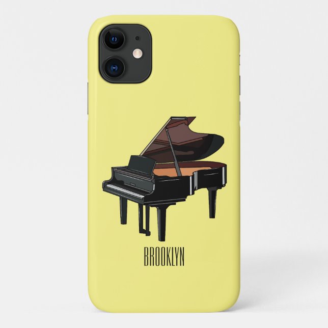 Piano-Cartoon Case-Mate iPhone Hülle (Rückseite)