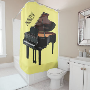Piano-Cartoon Duschvorhang