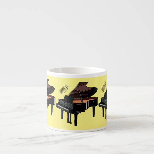 Piano-Cartoon Espressotasse (Vorderseite)