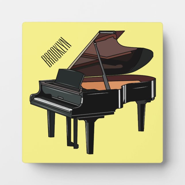 Piano-Cartoon Fotoplatte (Vorderseite)
