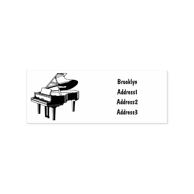 Piano-Cartoon Gummistempel (Prägung)