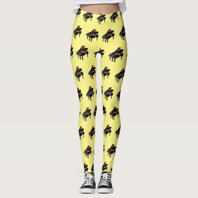 Piano-Cartoon Leggings (Vorderseite)