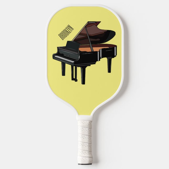 Piano-Cartoon Pickleball Schläger (Vorderseite)