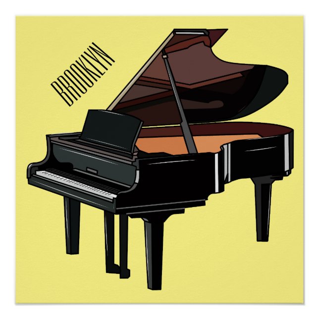 Piano-Cartoon Poster (Vorderseite)