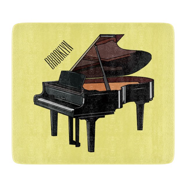 Piano-Cartoon Schneidebrett (Vorderseite)