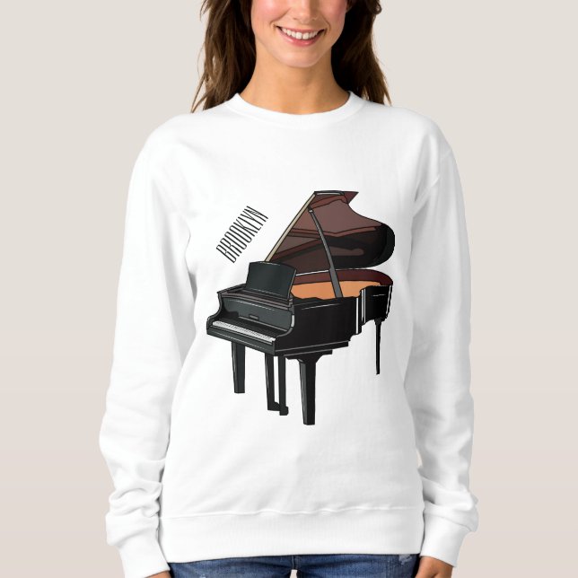 Piano-Cartoon Sweatshirt (Vorderseite)