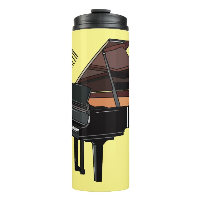Piano-Cartoon Thermosbecher (Vorderseite)
