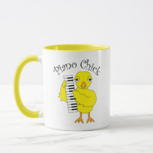 Piano Chick Text Tasse