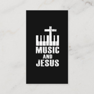 Piano Christlich Pianist Religiöser Keyboard Play Visitenkarte