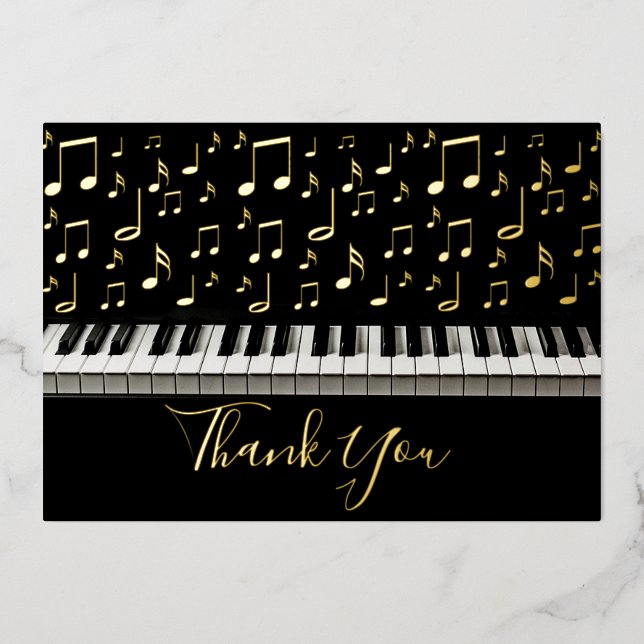 Piano Dankeschön Karte (Vorderseite)