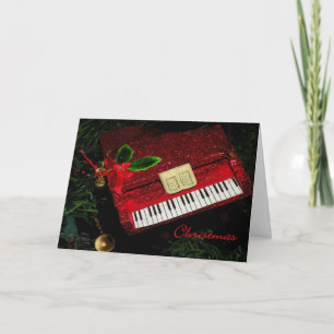 Piano de Parties scintillant rouge de la carte de 