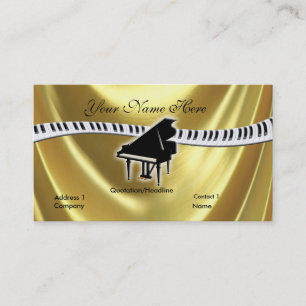 Piano d'or et carte de visite grands de clavier