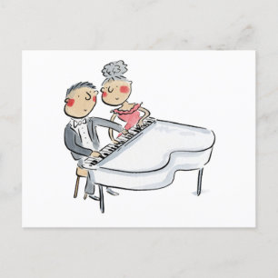 Piano Duet Postkarte