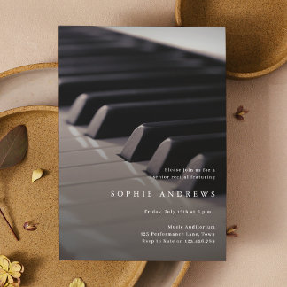 Piano Erwägung Klasse Minimal Einladung