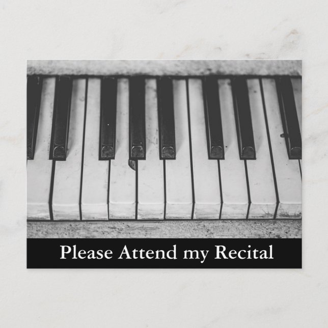 Piano Erwägung Musikalische Einladungen (Vorderseite)