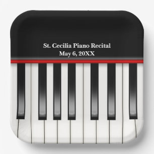 Piano Erwägungsgrund Tastatur Pappteller