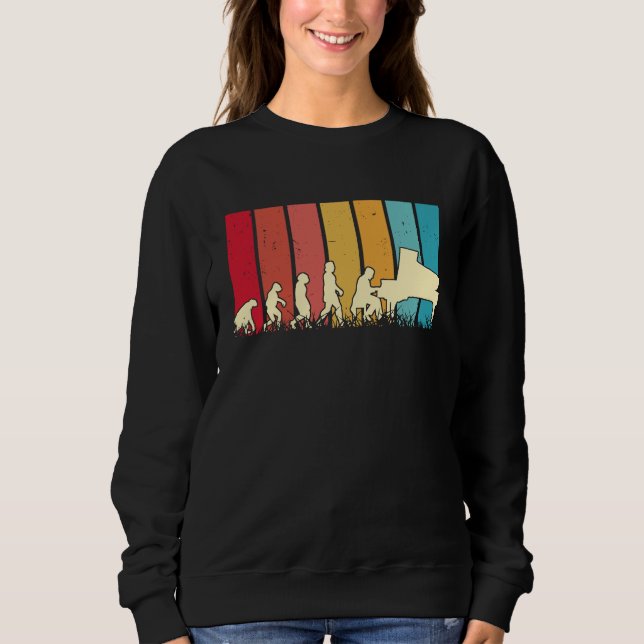 Piano Evolution Retro Piano Player Pianist  1 Sweatshirt (Vorderseite)