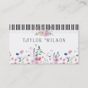 piano fleur sauvage Carte de visite