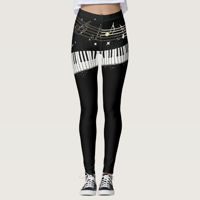 "Piano Girl" Leggings sur-impression (Devant)