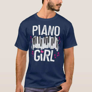 Piano Girl Pianist Musikermusik Lover Lehrer T-Shirt