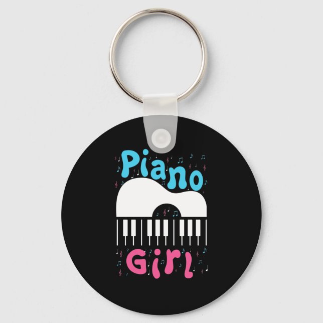 Piano Girl Schlüsselanhänger (Vorderseite)