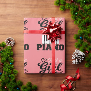 Piano Girl Wrapping Paper Geschenkpapier