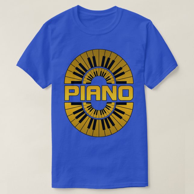 Piano-Goldfarbe T-Shirt (Design vorne)