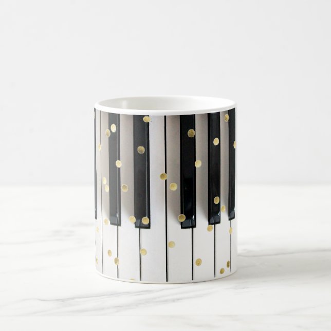 Piano-Goldfolie Confetti Kaffeetasse (Mittel)