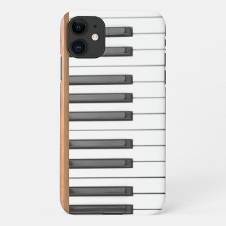 Piano hält Schwarz-Weiß-Elfenbein-Farbe aus hellem iPhone 11 Hülle