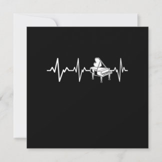 Piano Heartbeat Klassischer Klavierspender Idee Einladung