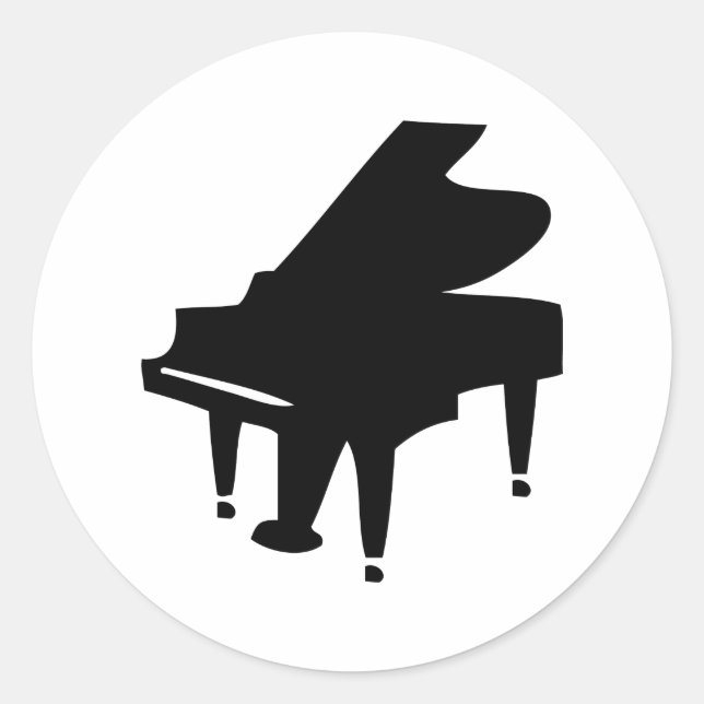 Piano-Icon Runder Aufkleber (Vorderseite)
