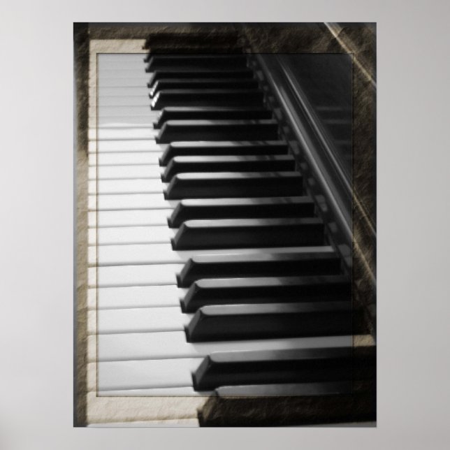 Piano im antiken Stil Poster (Vorne)