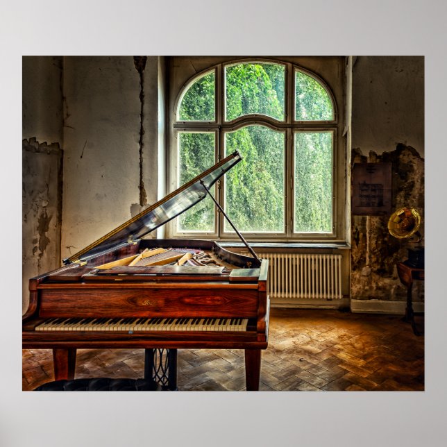 Piano in der Villa Poster (Vorne)