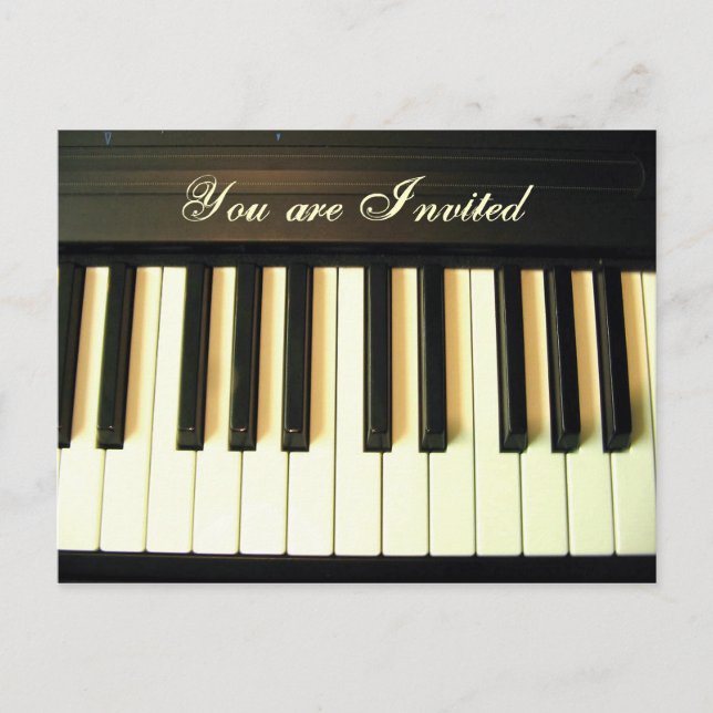 Piano Invitation_Postcard Einladungspostkarte (Vorderseite)