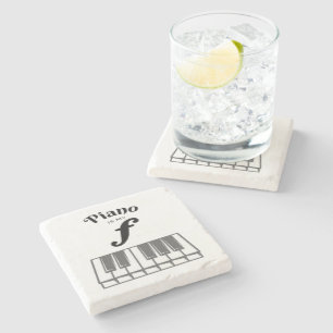 Piano ist mein Funny Piano Schlüssel Pianist Spaß  Steinuntersetzer