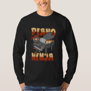 Piano Japan Ninja Keyboard Player Pianist Musik in T-Shirt