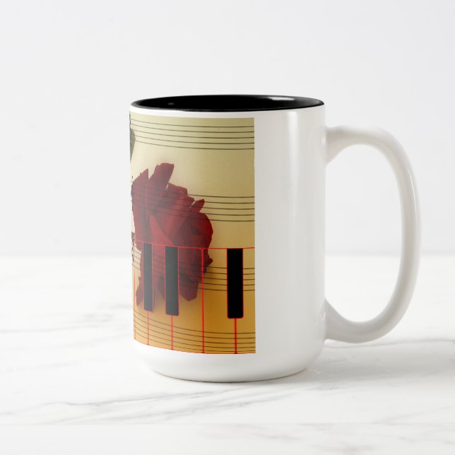 Piano-Kaffee-Tasse Zweifarbige Tasse (Rechts)