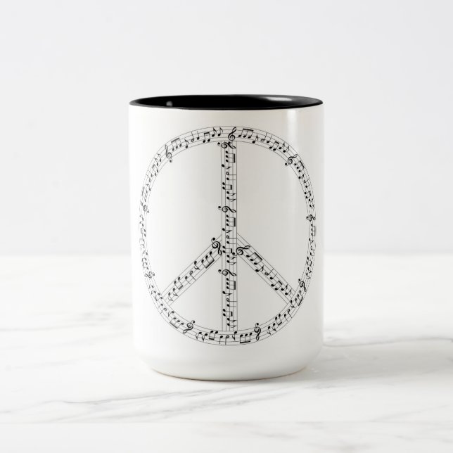Piano-Kaffee-Tasse Zweifarbige Tasse (Mittel)