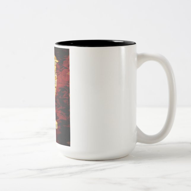 Piano-Kaffee-Tasse Zweifarbige Tasse (Rechts)