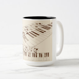 Piano-Kaffee-Tasse Zweifarbige Tasse