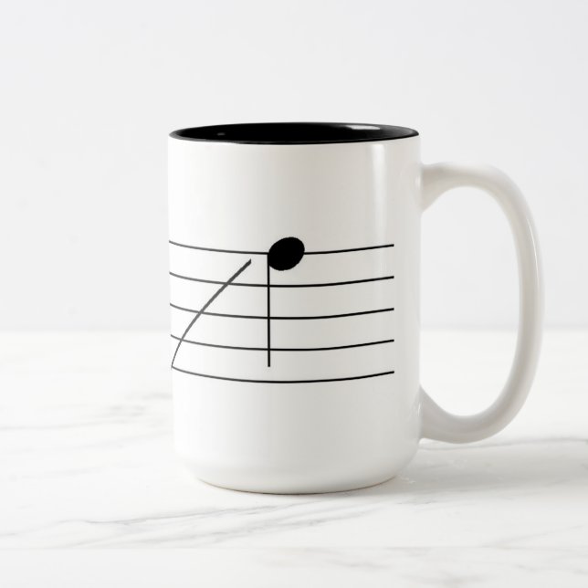 Piano-Kaffee-Tasse Zweifarbige Tasse (Rechts)