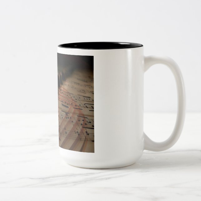 Piano-Kaffee-Tasse Zweifarbige Tasse (Rechts)