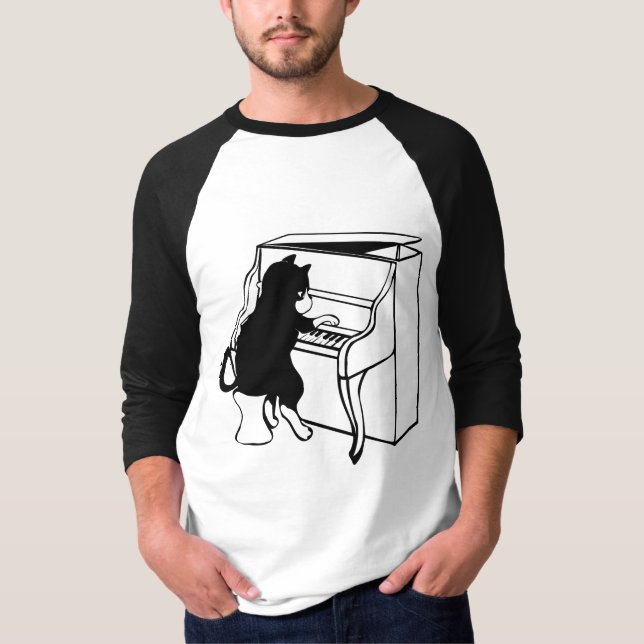 PIANO-KatzenT - Shirt (Vorderseite)