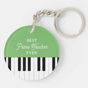 Piano Key Meilleur Enseignant Piano Ever Noël Vert